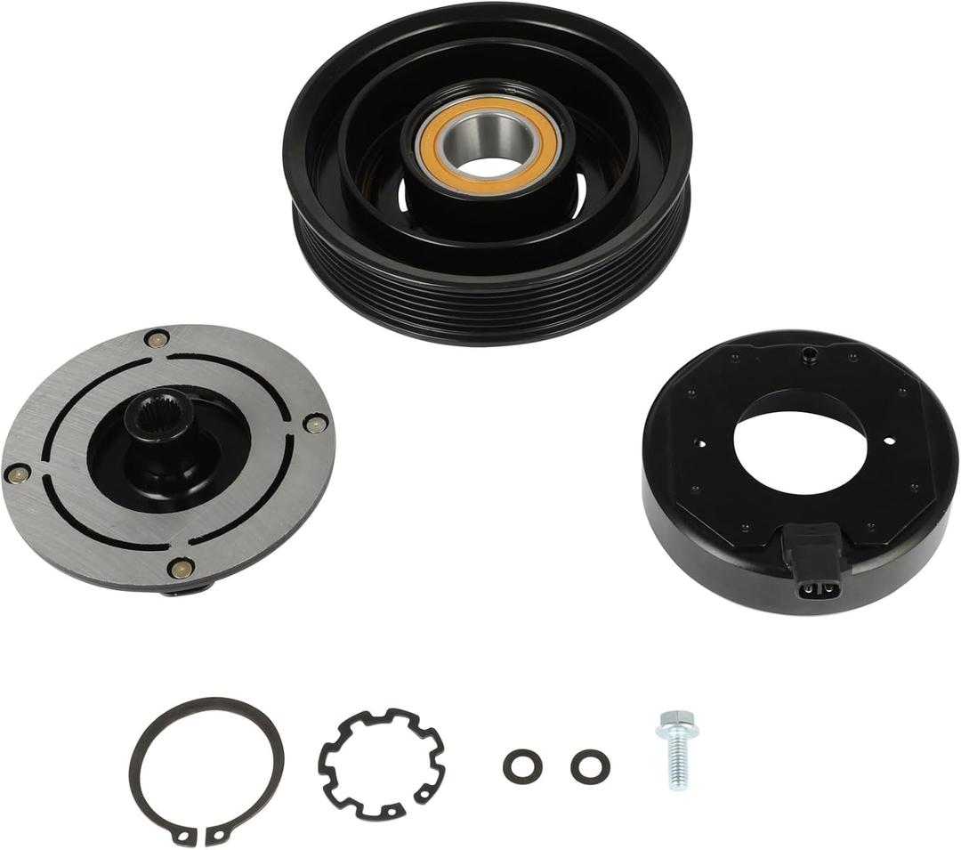 ECCPP A/C Compressor Clutch 1999-2003 Fit for Lexus ES300 RX300 3.0L 2004-2006 Fit for Toyota Camry Highlander 3.3L AC Compressor Clutch Assembly Kit Pulley Coil Set