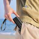 Turbo Handheld Fan 4000mAh, 12H Max Cooling 3-Speed Portable Mini Fan, Type-C Rechargeable Personal Pocket for Travel Outdoor Camping Fishing Home Office (Black)