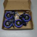 4 Inch Caster Wheels Heavy Duty Stem Caster 2000Lbs, Threaded Stem Casters 3/8"-16 x 1(Stem Diameter 3/8", Stem Length 1"), Swviel Locking Caster Set of 4, Industrial Castor Wheels for Cart,Furniture