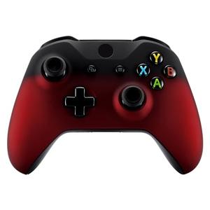 eXtremeRate Shadow Red Faceplate Cover for Xbox One Wireless Controller Model 1708, Soft Touch Front Housing Shell Case for Xbox One S/X Controller