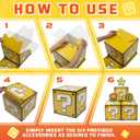 6PCS Big Party Boxes with 6 Set Centerpieces, Question Brick Pipe Boxes for Birthday Party Decorations Game Party, Christmas Halloween Classroom Supplies Favor. (11.8 x 11.8 Inch)