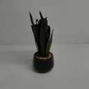 Bird Fiy Artificial Snake Plant 22.5" Faux Agave Fake Sansevieria Artificial Potted Plants for Indoor and Outdoor Home Office Dcor (Green)