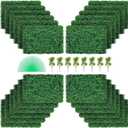 VEVOR 24PCS Artificial Boxwood Panels, 24 x 16 in 1.6 in Sun Protected Boxwood Hedge Wall Panel, Green Fake Grass Backdrop Wall for Privacy Fence Decor Indoor Outdoor Garden Backyard
