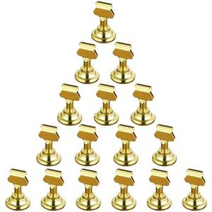 ERYTLLY 16 PK Place Card Holders 1.7 inches Table Card Holder Steel Card Holders for Weddings,Birthdays,Photos, Memo Notes, Restaurants (Gold)