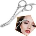 Eyebrow Trimming Scissors with Comb, Gifts For Men Women Stocking Stuffers (Gray)