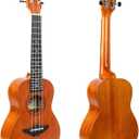 Ukulele, AKLOT Left-handed Concert Ukelele Solid Mahogany 23 inch for Professional Beginners Adults Kit with Free Online Lesson and Uke Accessories