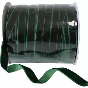 Vintage Forest Green Velvet Ribbon 3/8 Inch Wide 50 Yards for Christmas Tree Gift Wrapping Flower Bouquet Home Decoration DIY Projects