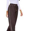 Feiersi Women's Wide Leg Sweatpants Soft Trendy Drawstring Baggy High Waisted Casual Trousers Jogger Sweat Pants (Brown, M)