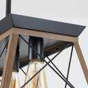 5-Light Dining Room Chandelier Over Table, Farmhouse Kitchen Island Lighting, Adjustable Height Chandeliers for Kitchen, Dining Room Table Walnut