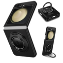 Magnetic Case for Samsung Galaxy Z Flip 5, [Compatible with MagSafe] Military Grade Shockproof Slim fit Samsung Z Flip 5 Phone Case with Magnetic Ring Kickstand, Black