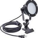 Clip Floodlight 30W LED Work Light IP65 Waterproof 300W Equivalent 11.5ft 3.5m Cord with Plug Lights for Workshop Garage, Construction Site Applicable to Various environments (30W Warm White)