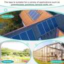 Frienda 2 Roll 82 ft Vented Polycarbonate Tape Dustproof Greenhouse Tape Waterproof Self Adhesive UV Heat Resistant for Polycarbonate Greenhouse Roofing Multiwall Panel Repair(Full Seal,38 mm)