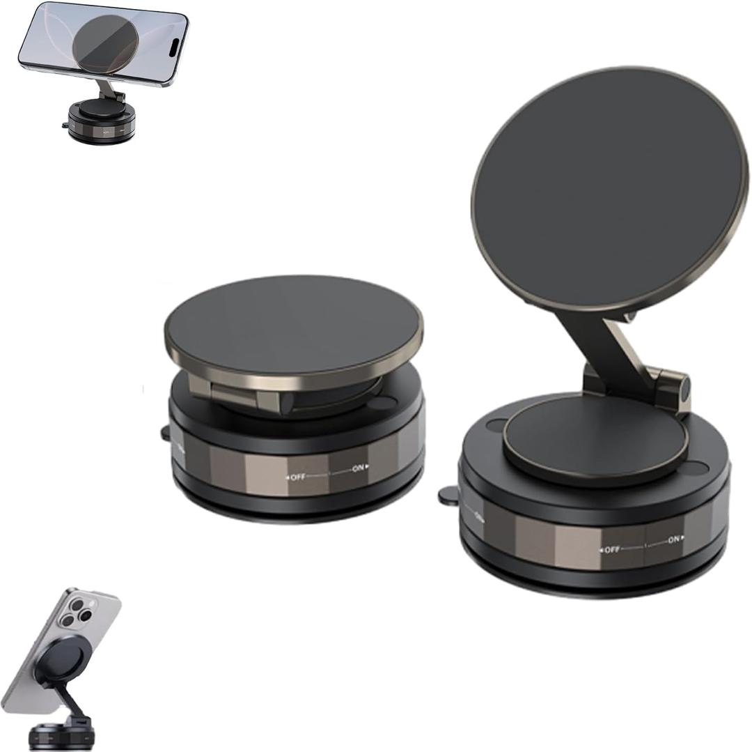 VipbugoPhone Holder, Vipbu Phone Holder, VipbugoPhone Mount Car, 360 Adjustable Vacuum Magnetic Phone Holders, Vacuum Adsorption Magnetic Bracket, Vacuums Suction Cup Phones Stand (1pcs)