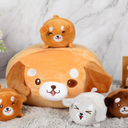 5 Pcs Corgi Dog Stuffed Animals for Kids,15.7" Mommy Dog Plush with 4 Babies Puppy Inside,Soft Corgi Shiba Inu Dog Plushies Toys Pillow Gifts for Dog Lover Christmas, Valentine's, Birthday