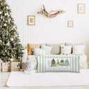Green Christmas Tree 20x54 Body Pillow Cover, Preppy Christmas Decor, Merry and Bright Winter Xmas Holiday Long Body Pillowcase Hugging Pillow Covers for Adults Women Men Kids