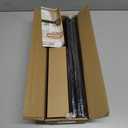 Curtain Rods for Windows 48-90 Inch(4-7.5Ft), Matte Black Decorative Curtain Rod Adjustable, Heavy Duty 1 Inch Drapery Rod for Living Room Bedroom Kitchen