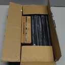 Black Tension Curtain Rod 28 to 48 Inch Spring Rod No Drilling Adjustable Shower Curtain Rod for Windows, Bathrooms, Closet, Kitchen