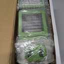 Mueller Pro-Series 10-in-1, 8 Blade Vegetable Chopper, Onion Mincer, Cutter, Dicer, Egg Slicer with Container, French Fry Cutter Potato Slicer, Home Essentials, Salad Chopper White Sand/Green