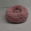 Bedsure Cat Beds for Indoor Cats - Donut Dog Beds for Small Dogs Puppy Kitten with Anti Slip Bottom, Round Sherpa Pet Beds with Washable Removable Cover, Pink, 20x20x6 inches