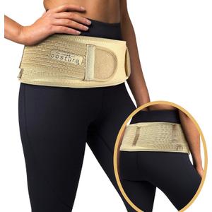Sacroiliac Hip Belt for Women and Men That Alleviates Sciatic, Pelvic, Lower Back, Leg and Sacral Nerve Pain Caused by Si Joint Dysfunction| Trochanter Brace (Plus, Nude)