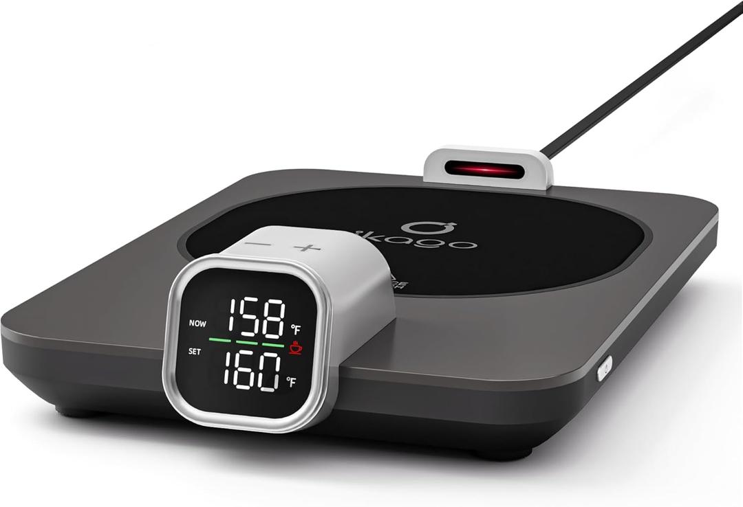 Coffee Mug Warmer for Desk, Accurate 1 Temperature Control with Real-Time Display, Smart Mug Warmer with Auto Shut-Off & Cup Sensing, Ideal Gifts for Women and Men