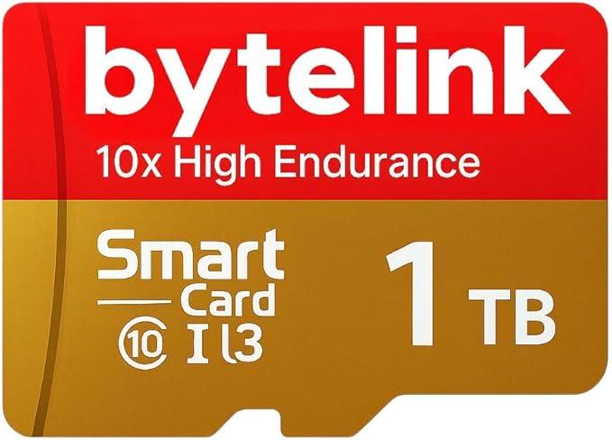 Bytelink Smart Card TF Memory Card 1TB | Class 10 | Up to 95 MB/s | Reliable Storage for Everyday Use and Full HD Video