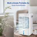 Portable Air Conditioner Fan, Mini Evaporative Air Cooling Fan with 3 Speeds & 1-8H Timer, Air Cooler Fan with 7 Colors LED Light and 3 mist,Portatil for Bedroom Office Desk-900ml