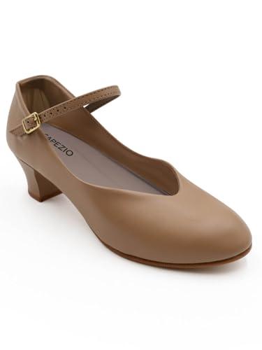 Capezio Women's Jr. Footlight Character Shoe,Caramel,5.5