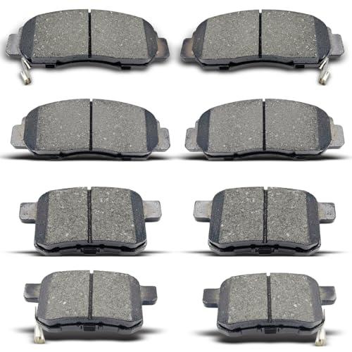 DYZJKWJW D1451 D1506 8PCS Front & Rear Ceramic Brake Pads Set Compatible with 2008-2012 Honda Accord EX & EX-L, 2009-2014 Acura Tsx