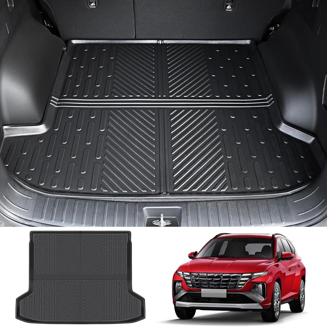 Rear Cargo Mat for 2022-2025 Hyundai Tucson (Fit with Optional Bose Premium Audio System Only) All Weather Trunk Mat Cargo Liner for Hyundai Tucson Black(Not fit PHEV or N Line)