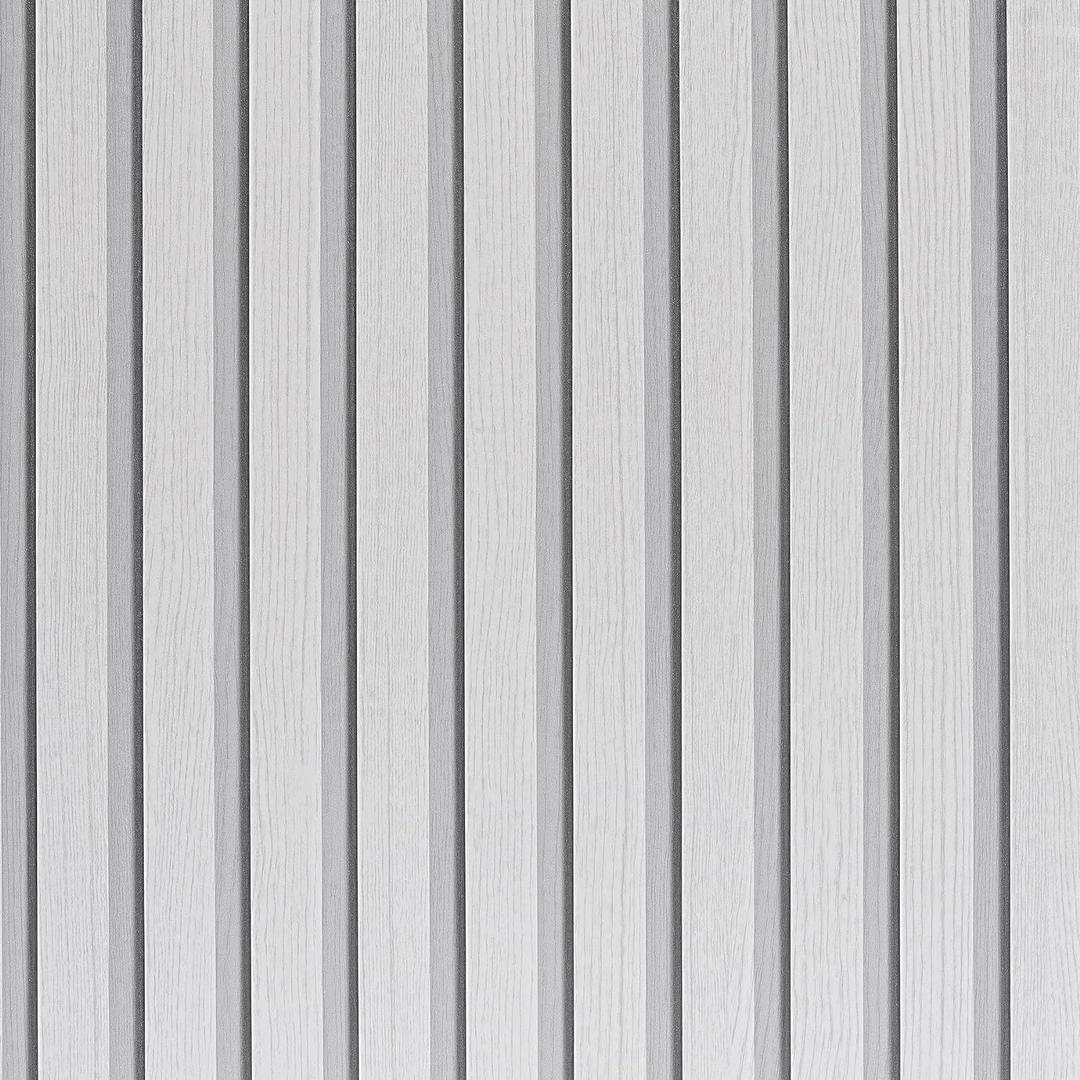 White Wood Slat Wallpaper - Peel & Stick Self-Adhesive (17.5" x 200"), Wood Effect Contact Paper for Walls, Removable DIY Wall Covering for Kitchen, Bathroom & Feature Walls