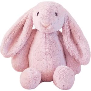 Pink Bunny Stuffed Animal - Medium 16" Adorable Rabbit Plush Toy Gift for Kids, Spring Decor, Easter
