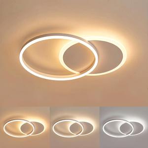 21.6'' 3CCT LED Semi Flush Mount Ceiling Light,White Ceiling Light Fixture