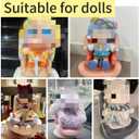 Car Seat Protector for 17cm Doll, Desktop Ornament Set with Accessories,Air Vent Stuffed Toy Carseat, Perfect for Car Decoration and Display,Suitable for 17cm Dolls (Milk Tea)