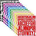 6 Sheets Alphabet Stickers, 6 Colors Self Adhesive Vinyl Letter Stickers Aesthetic, Waterproof Letter Sticker for Water Bottles, Door, Car, Scrapbooking, Poster, Cup