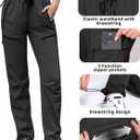 Womens Hiking Pants Quick Dry Tall Insteam 29"/32"/34"/36" Water Resistant Lightweight Cargo Pants with 5 Pockets (Black, M)