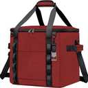 Insulated Soft Cooler Bag 12"x12"x12" Large Leakproof Soft Sided Ice Chest for Travel Beach Camping, 50 Cans Portable Cooler Box for Grocery Shopping, Road Trips, 44qt/60-cans