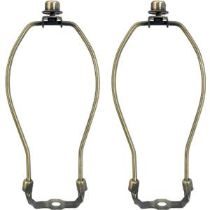 Royal Designs, Inc. HA-1001-11AB-2 Heavy Duty Harp for Lamp Shade Holder, 11 inch, Antique Brass Base, 2-Pack