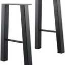 TC-HOMENY 18 inches Bench Table Legs Set of 2 Furniture Legs Bench Legs Industry Metal Coffee Table