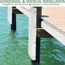 48 Inch Boat Dock Bumpers for Edge/Piling,Dock Bumpers for Post/Piling/Pylon/Straight Edge,Dock Fender Bumper Guards for Horizontal Deck,Vertical Poles,Marine-Grade Pads with Screws