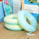 4 Pcs Inflatable Pool Floats for Kids Adults Pastel Inner Tubes Macaron Pool Rings Floaties for Birthday Beach Swimming Shower Bachelorette Party Decorations(Blue,Yellow,28'')