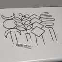 Coomin Small Plant Trellis for Climbing Plants Indoor, 15in Metal House Plant Trellis for Potted Plants, Mini Plant Support for Hoya Pothos, Black