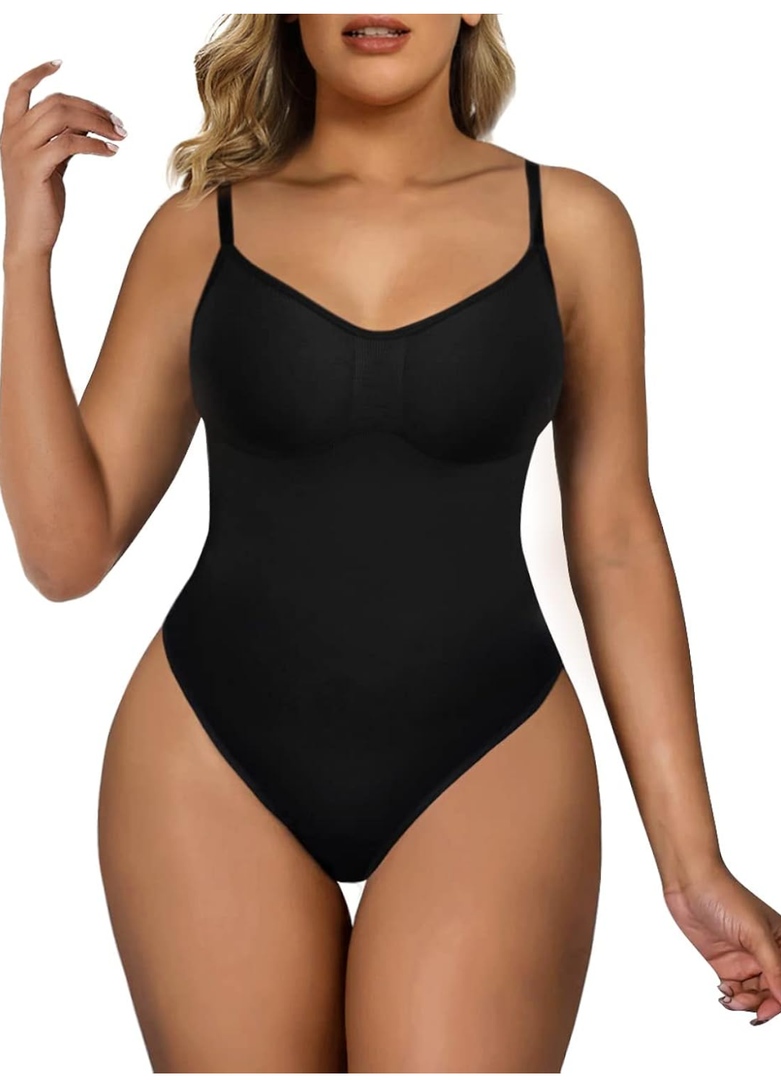 SHAPERX Women's Shapewear Bodysuit Tummy Control Body Shaper Seamless Sculpting Snatched Waist Body Suit, L-XL