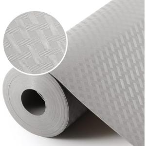 Light Gray Shelf Liners for Kitchen Cabinets Refrigerator Liners Waterproof & Oil-Proof Kitchen Cupboard Liner Drawer Mats EVA Material Non Adhesive Fridge Liner for Shelves 11.8 x 59 Inches