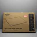 Yolife 32"x 20" Stone Bath Mat Large, Diatomaceous Earth Bath Mat for Bathroom, Super Absorbent Quick Drying Stone Shower Mat, Non-Slip Natural Diatomite Bathroom Floor Mat, Easy to Clean (White Grey)