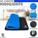 SelectSoma Gel Seat Cushion for Long Sitting Pressure Relief for Back, Sciatica, Coccyx, Tailbone Pain - Cushion for Office Chair, Wheelchair, Car & Truck, Patio Chairs - Egg Seat Pad