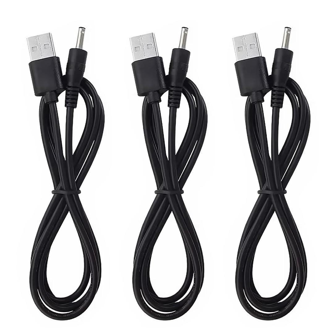 JLY (3 Set 3.94Ft) PD USB-C to 3.5mm DC Plug 1.35mm Adapter Cable, Power Cord for 12V LED Strip, Monitor, Bluetooth Speaker, and DVR – Compact, Durable & Safe Charging with USB-C Port Devices