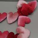 Frienda Large Valentine Glitter Heart Felt Banner 3D Heart Garland Valentines Decorative Romantic Hanging Garland for Wedding Anniversary Birthday Party Sweetheart Home Decor