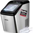 Mueller Countertop Nugget Ice Maker  Quiet, Heavy-Duty Ice Machine, 30 lbs Daily, 3 QT Tank, Compact & Portable, Includes Basket - Self-Cleaning Feature