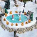 8 Pcs Mini Wood Capybara Figures Bulk Christmas Capybara Ornament Gifts Wooden Carved Animals Figurines Cute Capybaras Decorations Blind Box Accessories for Desktop Room Birthday Decor